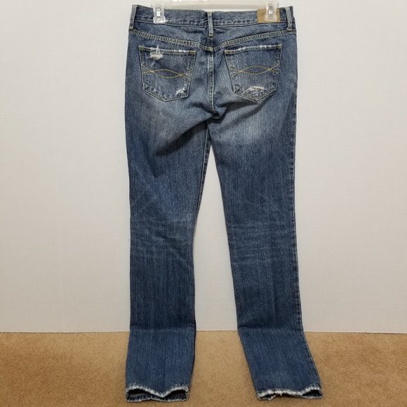 Abercrombie & Fitch jeans 2L Long Tall Erin straight skinny distressed low rise - Picture 2 of 16